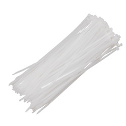 Bolsa 100 pcs bridas blancas 100% nylon  2.5X150 mm