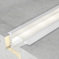 Perfil de aluminio Pladur Lacado Blanco - 2 metros  Blanco