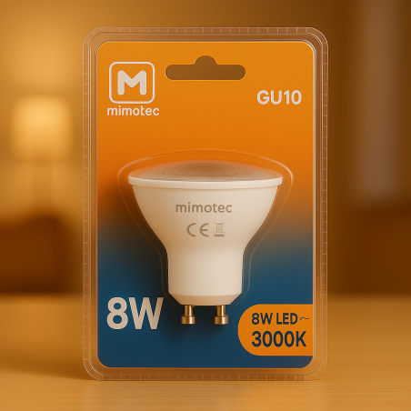 Bombilla LED GU10 8W 38º  4000K