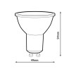 Bombilla LED GU10 6W 38º  4000K
