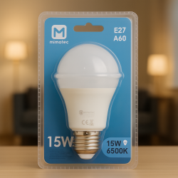 Bombilla LED E27 A60 15W  6500K