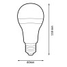 Bombilla LED E27 A60 12W  4000K