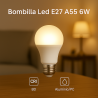 Bombilla LED E27 A55 6W  3000K