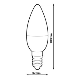 Bombilla LED E14 C37 3W  6500K