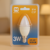 Bombilla LED E14 C37 3W  3000K
