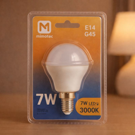 Bombilla LED E14 G45 7W  3000K