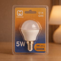Bombilla LED E14 G45 5W  6500K