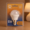 Bombilla LED E14 G45 5W  3000K