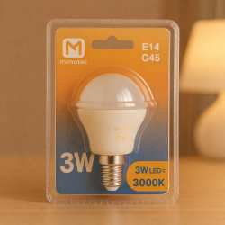 Bombilla LED E14 G45 3W  3000K