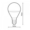 Bombilla LED E14 G45 3W  3000K