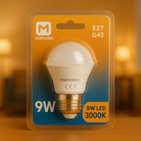 Bombilla LED E27 G45 9W  4000K