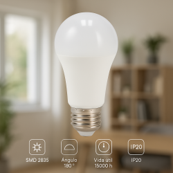 Bombilla LED E27 G45 9W  3000K