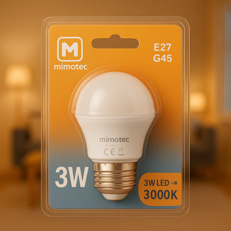 Bombilla LED E27 G45 3W  4000K