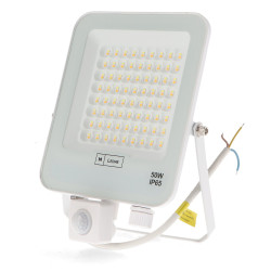 Foco Proyector Led Napoli Plus White 50W con Sensor de movimiento  CCT