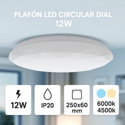 Plafon LED Circular Dial 12W  4500K