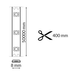 Tira Led 24V Cob Big Ip20 10W/m - 50 Metros  4000K