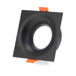 Aro Fijo Cuadrado Negro Serie Infinity Para Gu10/mr16