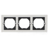 Marco PC para 3 Módulo CC-TR  Blanco