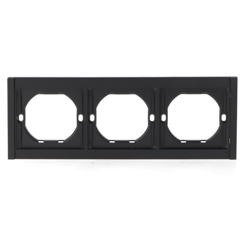 Marco PC para 3 Módulo CC-TR  Negro