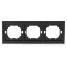 Marco PC para 3 Módulo CC-TR  Negro