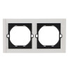 Marco PC para 2 Módulo CC-TR  Blanco