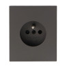 Enchufe Schuko Frances - CC  Gris