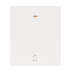 Interruptor Simple Pulsador con Indicador Luminoso - CC  Gris
