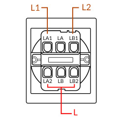 Pulsador Doble para Persianas Automáticas - CC  Gris