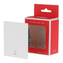 Interruptor Simple Pulsador Timbre - CC  Blanco