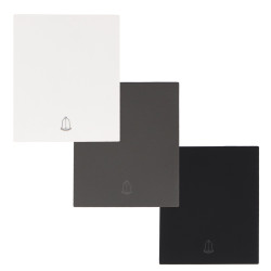 Interruptor Simple Pulsador Timbre - CC  Negro