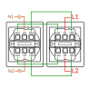 Interruptor Doble Conmutado - CC  Negro