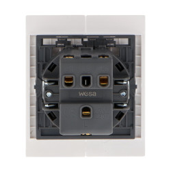 Interruptor Doble - CC  Blanco