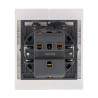 Interruptor Doble - CC  Blanco