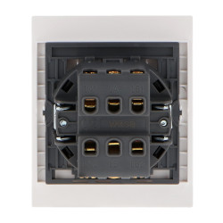 Interruptor Empotrable Simple Cruzamiento - CC  Gris
