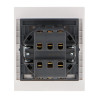 Interruptor Empotrable Simple Cruzamiento - CC  Gris