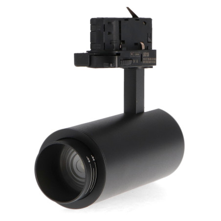 Foco LED para carril Black Bari 10W Óptica Regulable Trifásico CCT No flicker