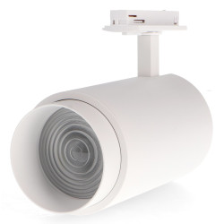 Foco LED para carril White Bari 30W Óptica Regulable Monofásico CCT No Flicker