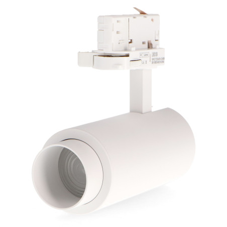 Foco LED para carril White Bari 10W Óptica Regulable Trifásico CCT No Flicker