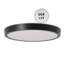 Panel de Superficie Negro Circular 25W CCT