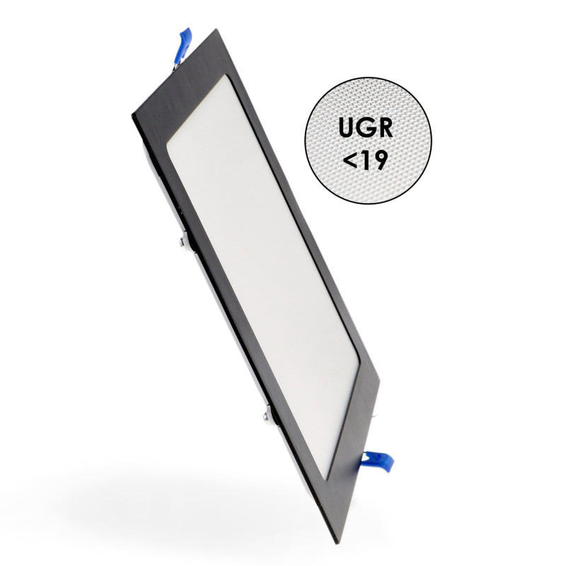 Panel LED Cuadrado Negro 20W CCT