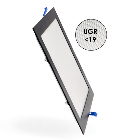 Panel LED Cuadrado Negro 20W CCT