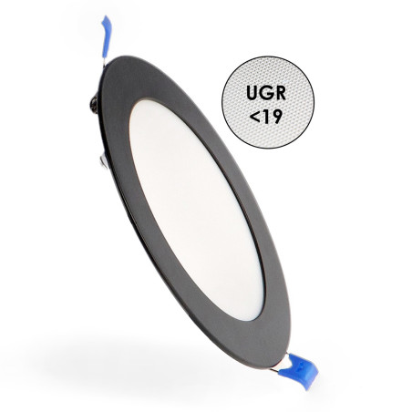Panel LED Circular Negro 12W CCT