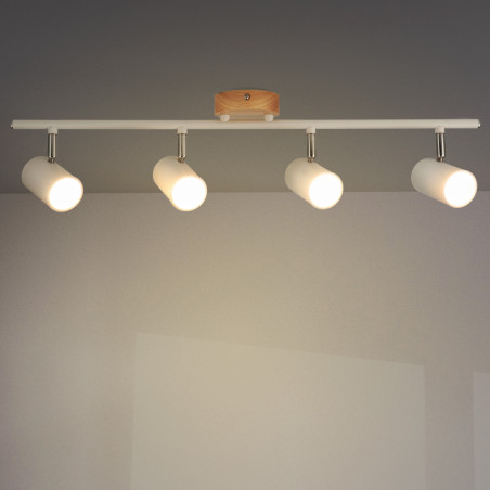 Lámpara de Techo Serie Wood 4 Focos GU10