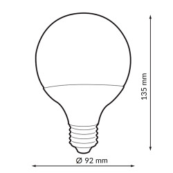Bombilla LED E27 G95 15W  6000K