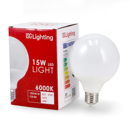Bombilla LED E27 G95 15W  4000K