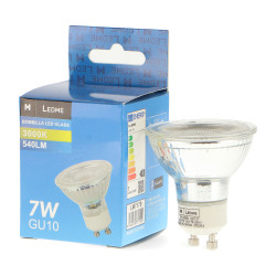 Bombilla LED GU10 Glass 7W 38º - DSC  3000K