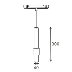 Foco LED Serie 16mm Plus 10W para carril magnético Blanco 48V  3000K