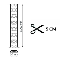 Tira LED 24V SMD Clasic IP65 RGB 12W/m - 5 Metros  RGB