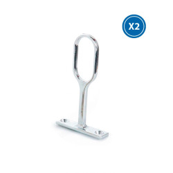 Sujeción Metálica Intermedia de Perfil Led Armarios  Cromo