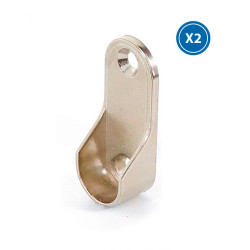 Tapa metálica para extremos de perfil led armarios - Pack 2